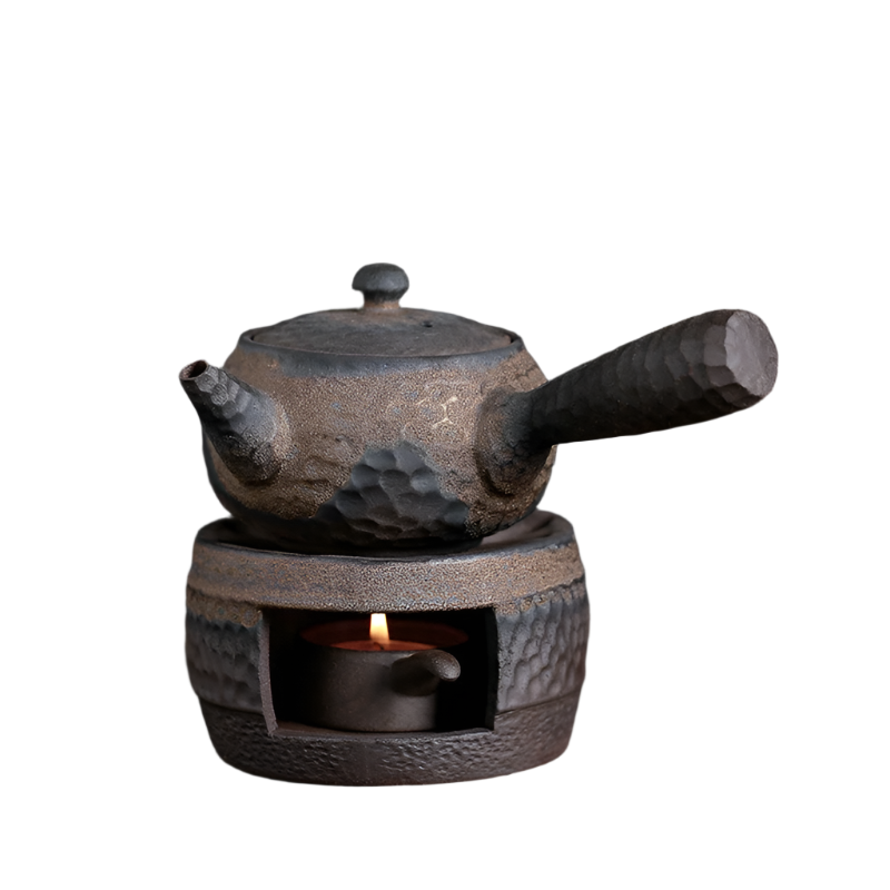 Théière en céramique chinoise avec four chauffant