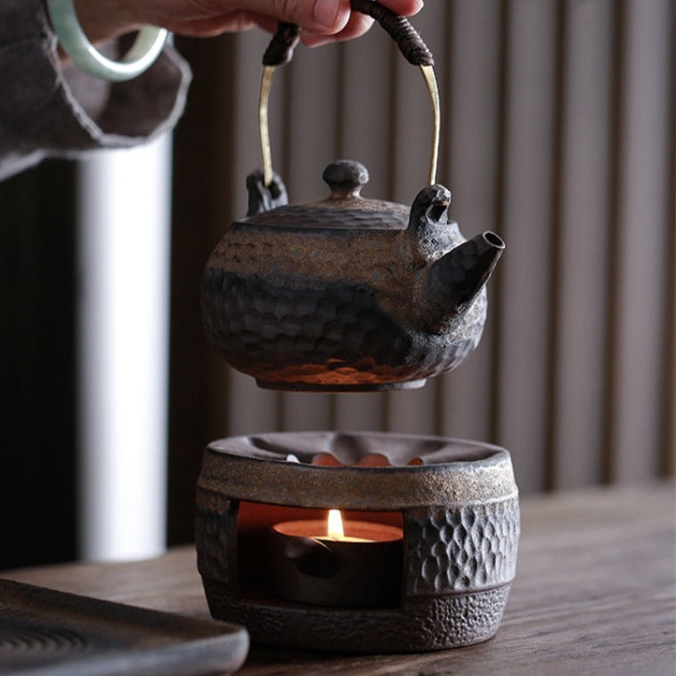 Théière en céramique chinoise avec four chauffant Ma Théière