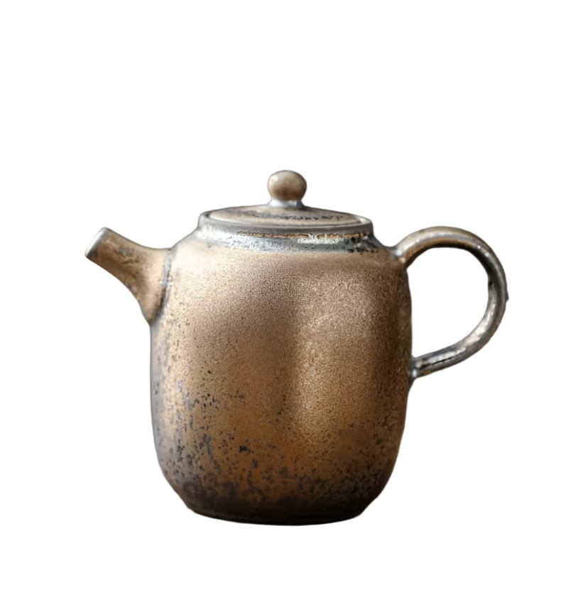 Théière en céramique émaillée à la rouille chinoise