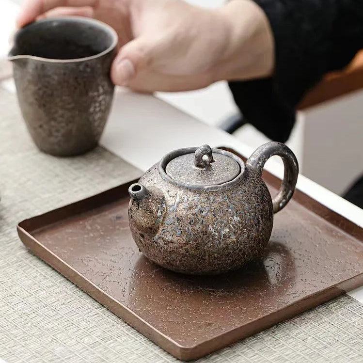 Théière en céramique émaillée à la rouille chinoise Ma Théière
