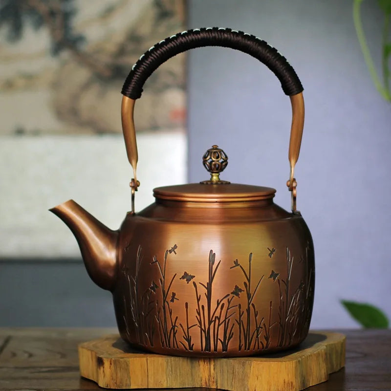 Théière en cuivre japonaise avec poignée - 1.5L E Ma Théière