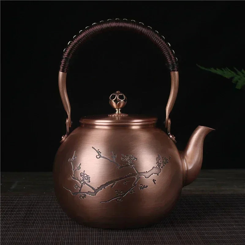 Théière en cuivre japonaise branche de cerisier - 1500mL Cuivre Ma Théière