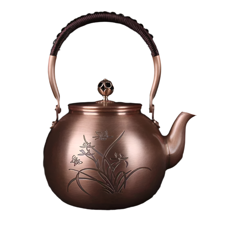 Théière en cuivre japonaise harmonie floral - 1500mL