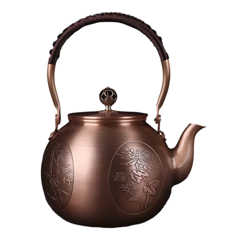 Théière en cuivre japonaise prestige floral - 1500mL