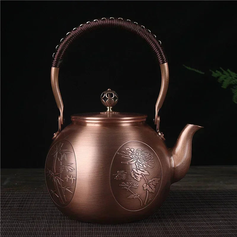 Théière en cuivre japonaise prestige floral - 1500mL Ma Théière