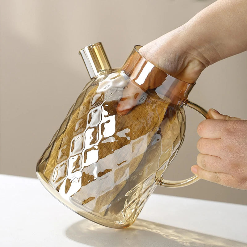 Théière en verre avec couvercle en bambou Ma Théière