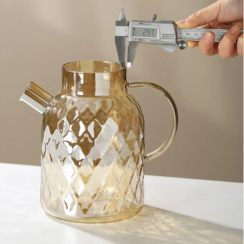 Théière en verre avec couvercle en bambou Ma Théière