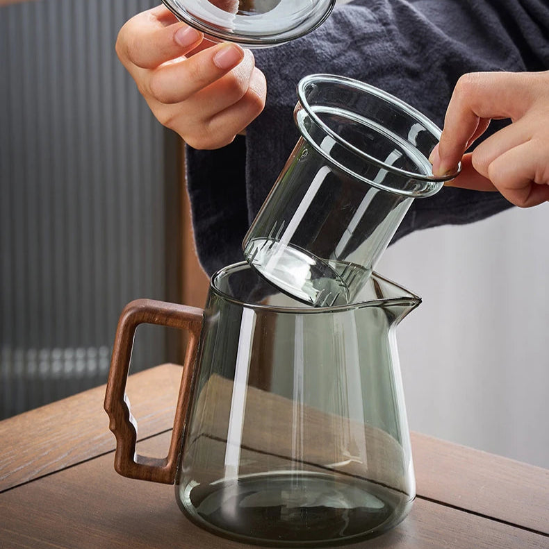 Théière en verre grisé avec filtre - 620ML Ma Théière