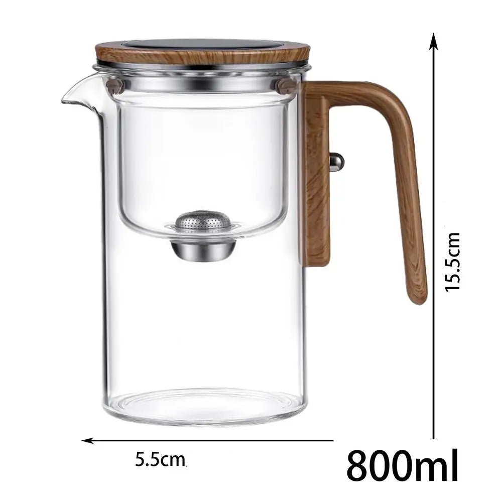Théière en verre transparent aspiration magnétique 800mL Ma Théière