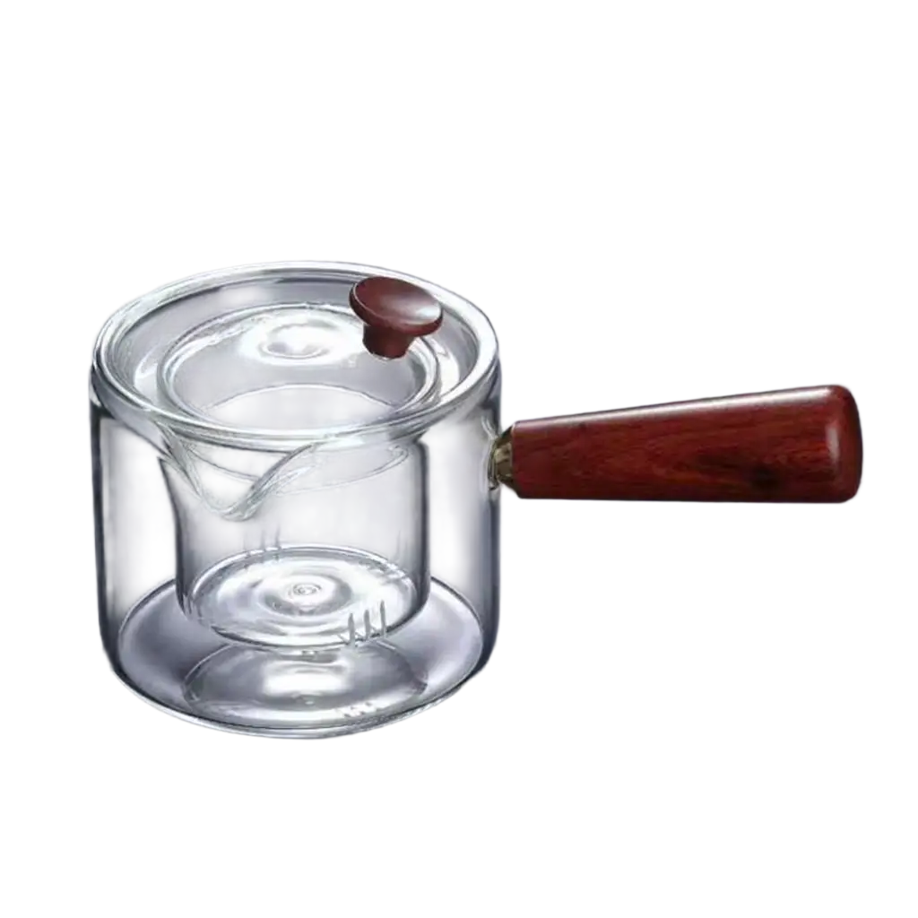 Théière en verre turque  poignée latérale en bois - 500ml