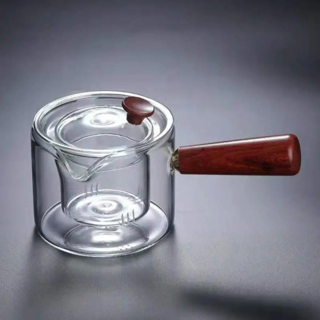 Théière en verre turque  poignée latérale en bois - 500ml Ma Théière