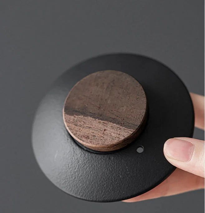 Théière japonaise en céramique poignée latérale noire - 200ml Ma Théière