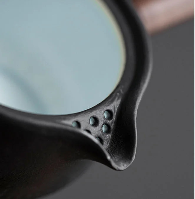 Théière japonaise en céramique poignée latérale noire - 225ml Ma Théière