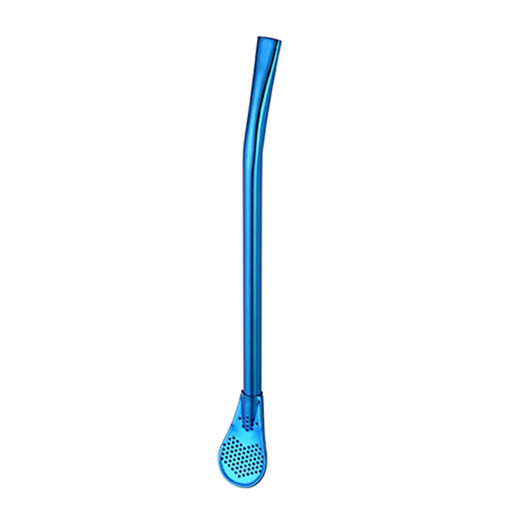 Bombilla - Paille à maté colorée Bleu Ma Théière
