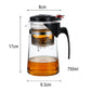 Ensemble théière en verre avec infuseur et 2 tasses Ma Théière