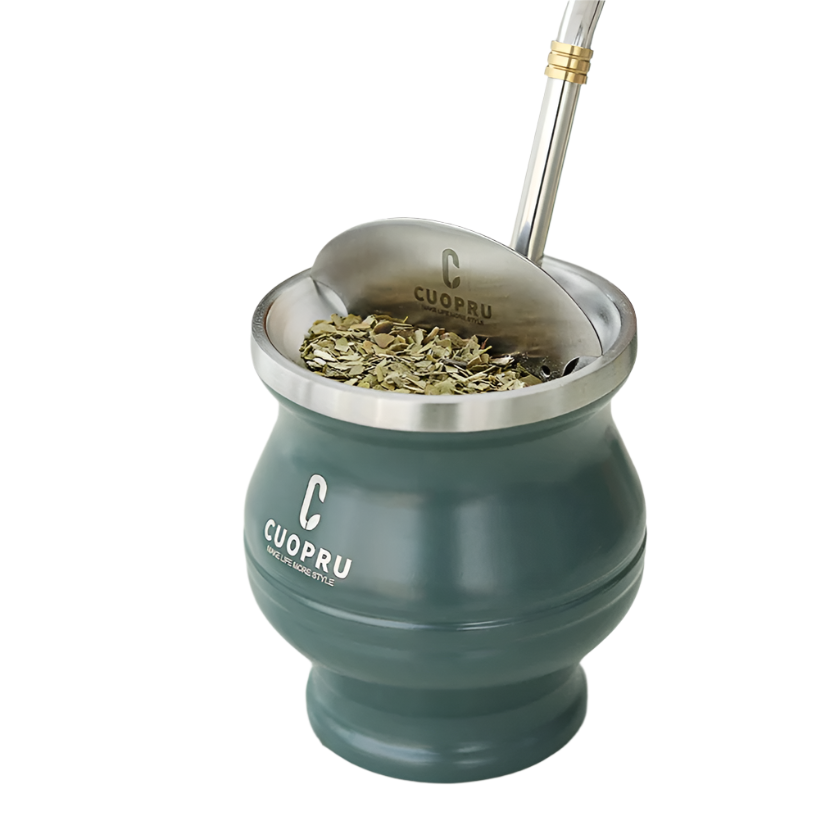 Kit calebasse maté en métal isotherme + bombilla maté + séparateur
