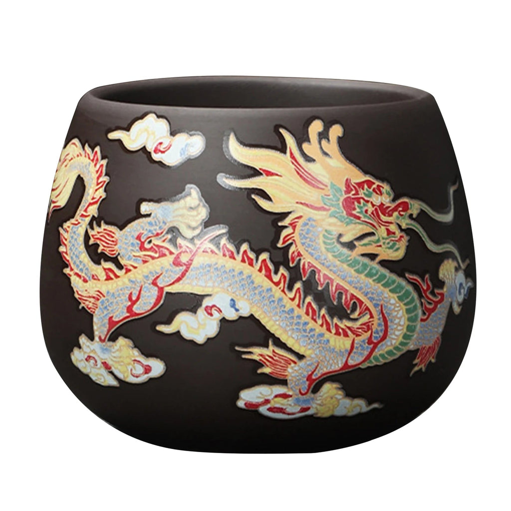 Service à thé en argile chinoise dragon mythique Ma Théière