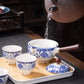 Service à thé en céramique chinoise avec sac Ma Théière