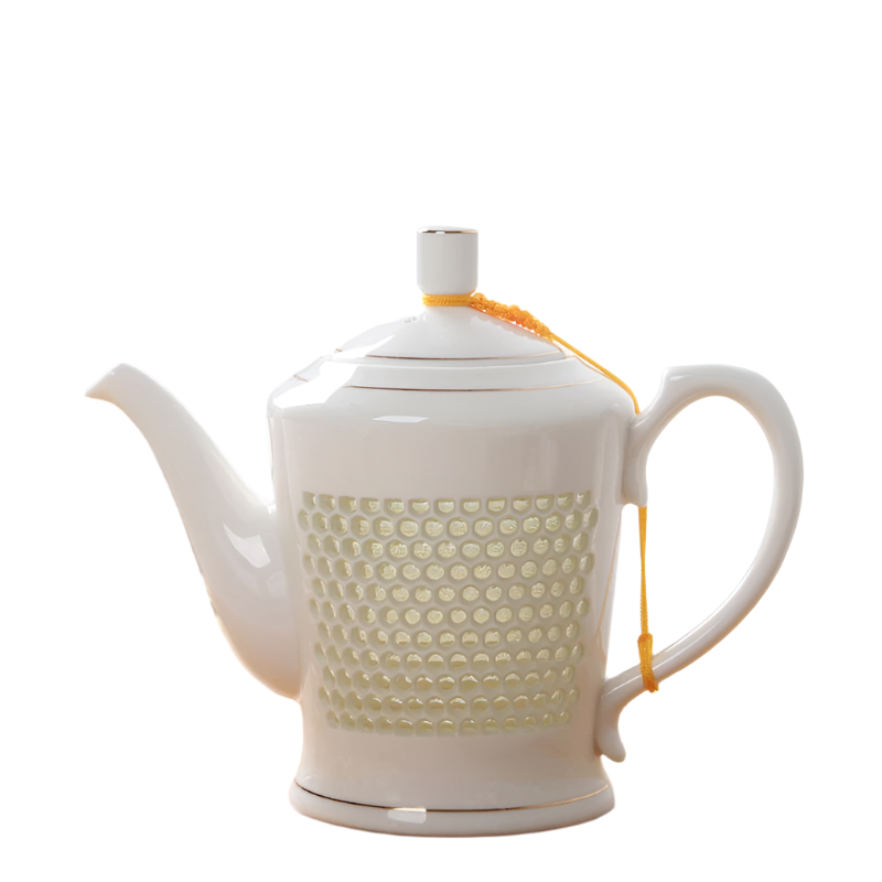 Service à thé en porcelaines chinois nid d'abeilles - 660ml