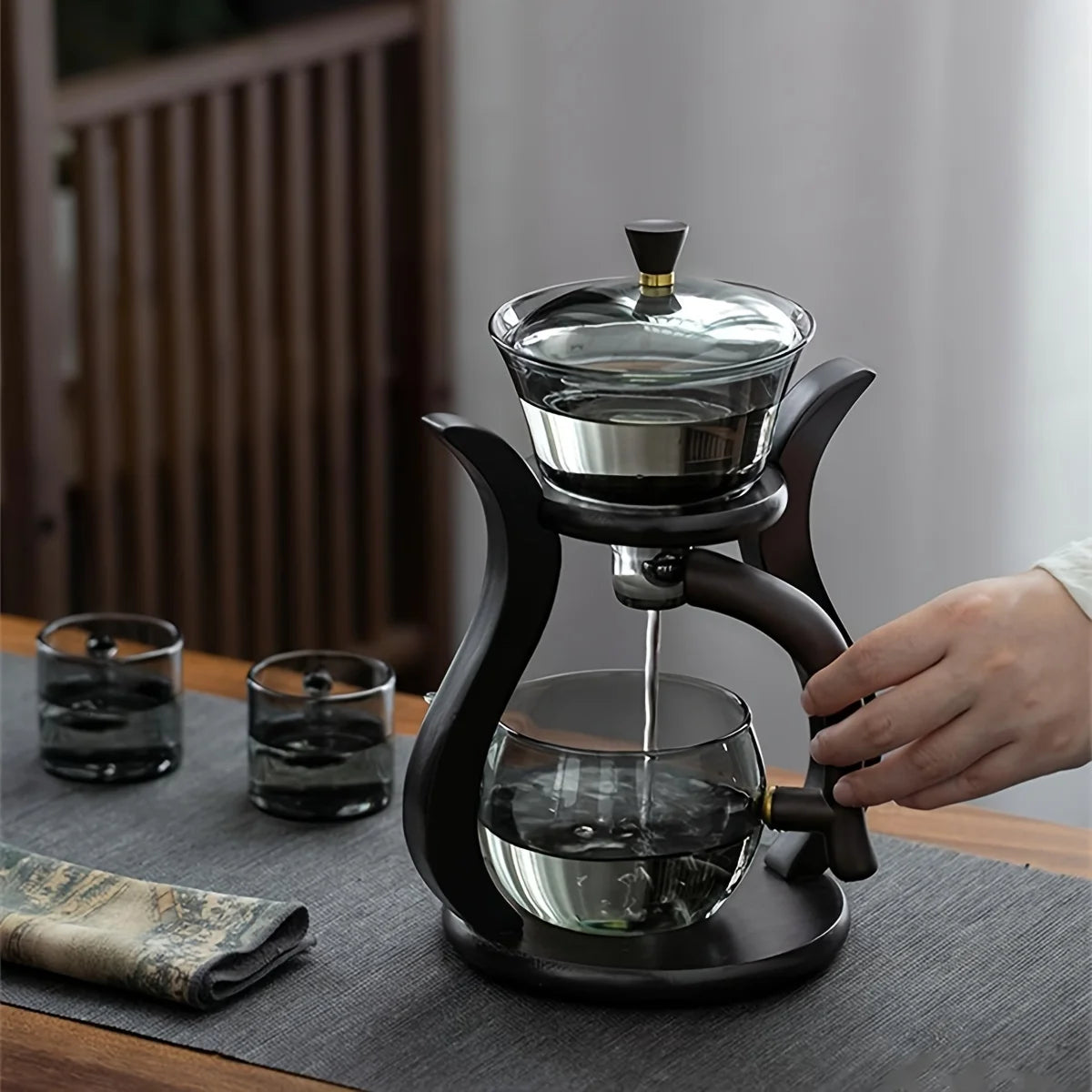 Service à thé en verre goutte à goutte + 6 tasses Ma Théière