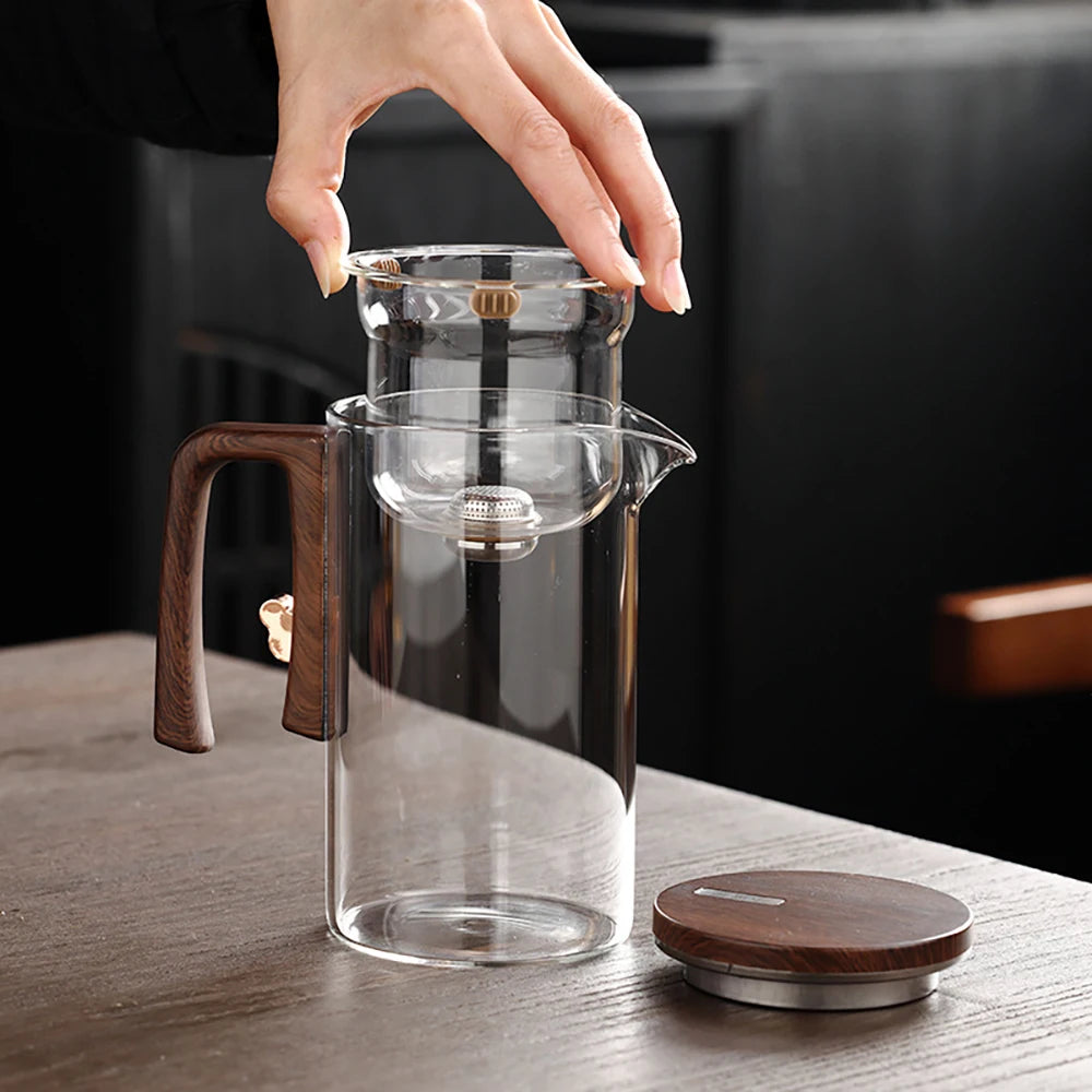 Service à thé en verre interrupteur magnétique + 4 tasses Ma Théière