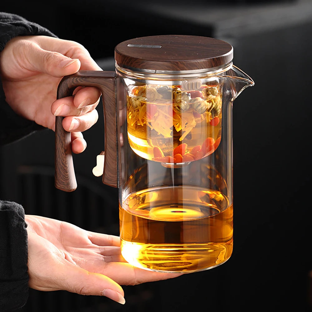 Service à thé en verre interrupteur magnétique + 4 tasses Ma Théière