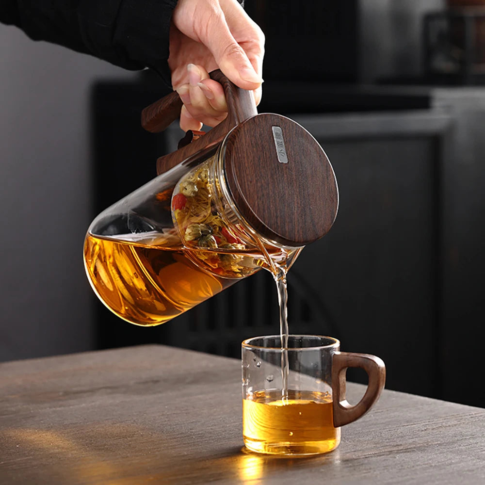 Service à thé en verre interrupteur magnétique + 4 tasses Ma Théière