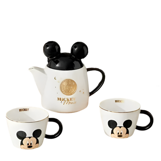 Service à thé tasses et théière céramique Disney Mickey Mouse