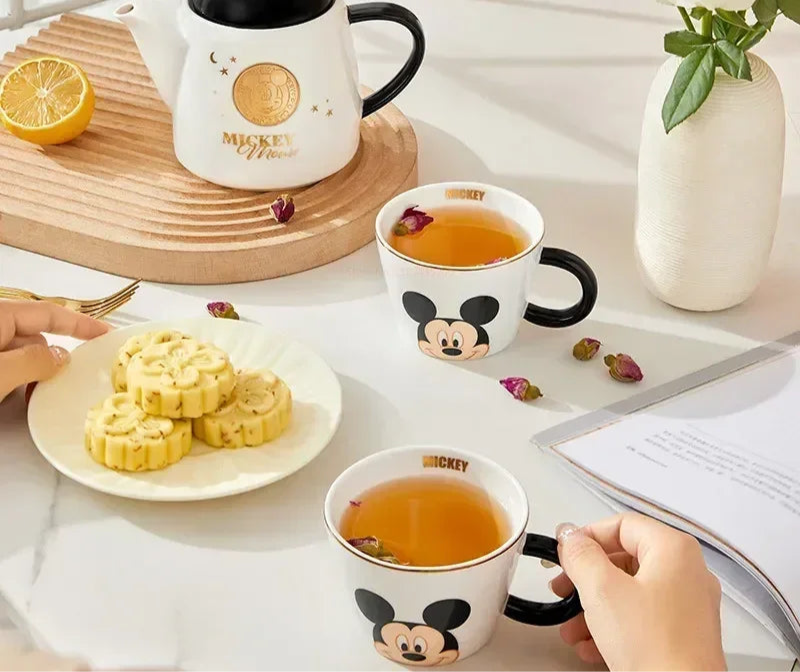 Service à thé tasses et théière céramique Disney Mickey Mouse Ma Théière