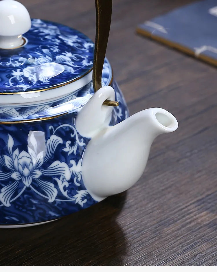 Service à thé théière en porcelaine chinoise 6 tasses - 620ml Ma Théière