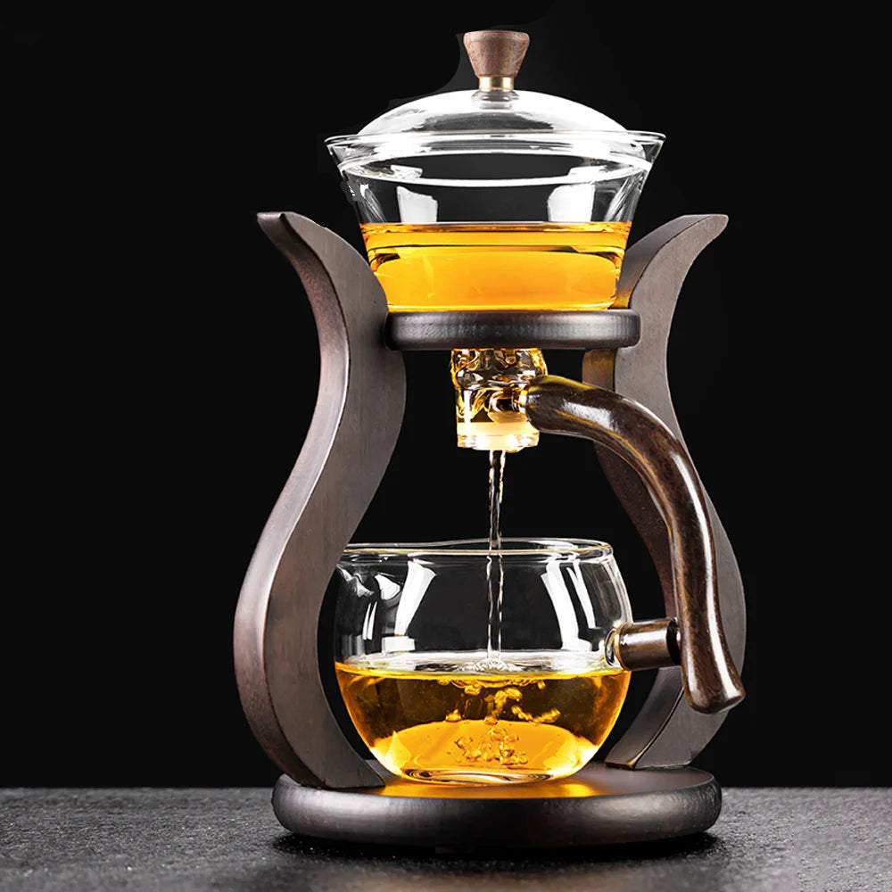 Service à thé : théière en verre turque double étage + 6 tasses + plateau Ma Théière