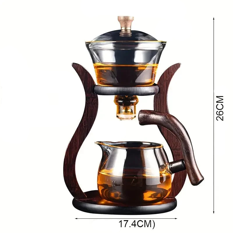 Service à thé : théière en verre turque double étage + 6 tasses + plateau Ma Théière