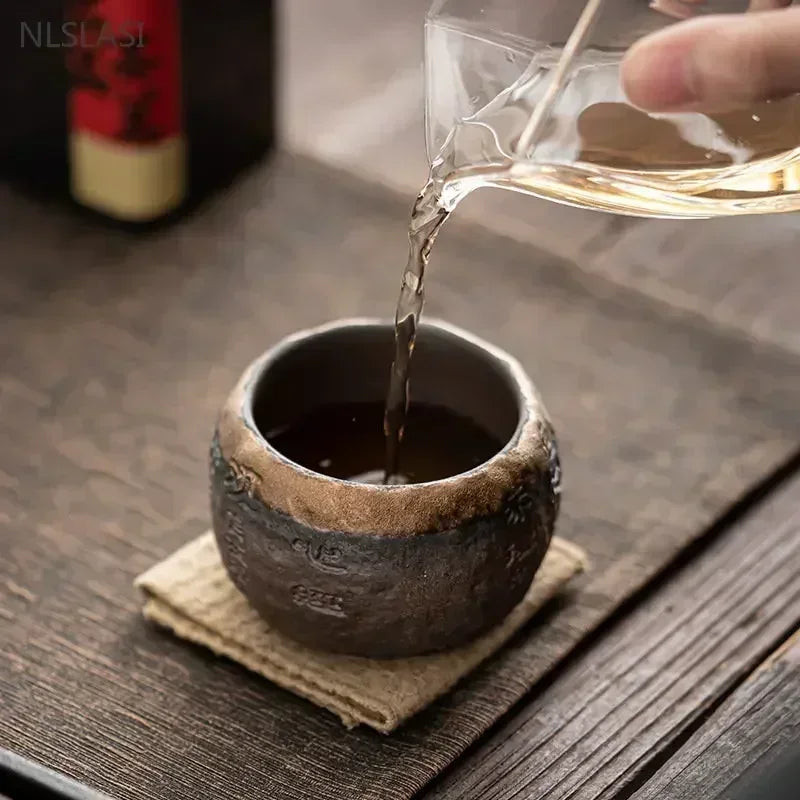Tasse à thé en céramique chinoise faite à la main 2 pièces - 120ml Ma Théière