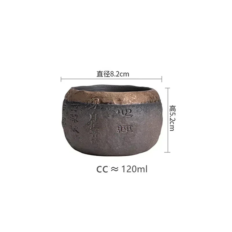 Tasse à thé en céramique chinoise faite à la main 2 pièces - 120ml Ma Théière