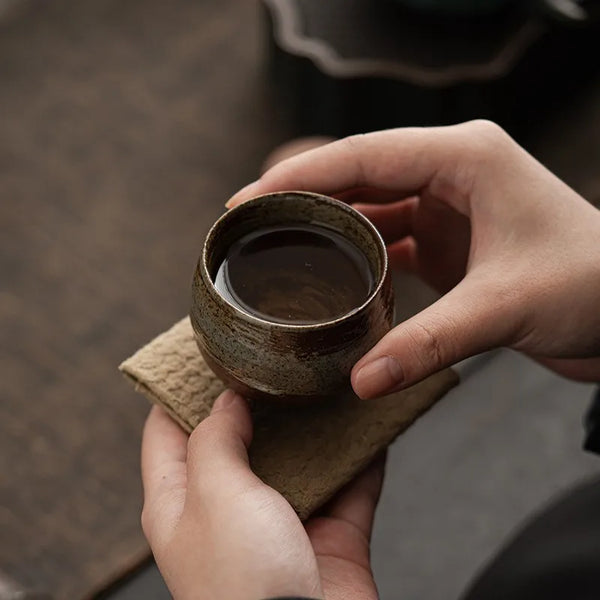 Tasse à thé en céramique japonaise style pierre - 80ml Ma Théière