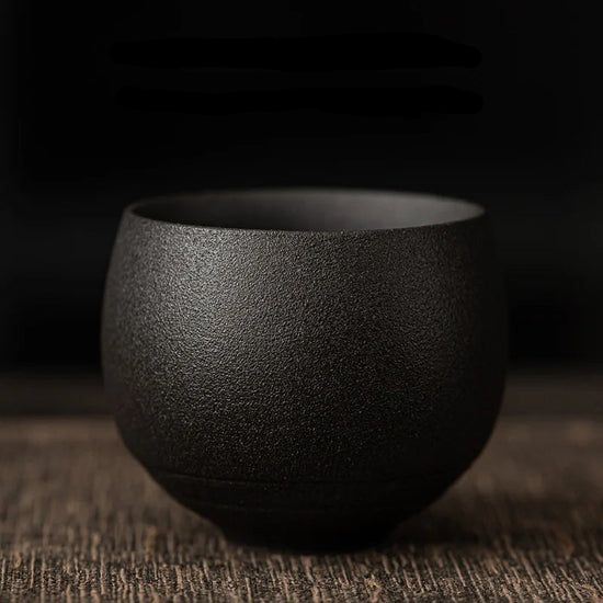 Tasse à thé en céramique style japonaise noir - 80ml Ma Théière