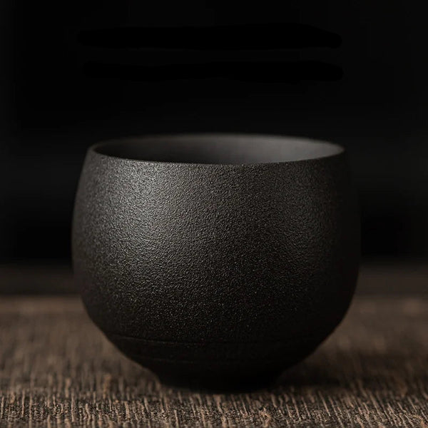 Tasse à thé en céramique style japonaise noir - 80ml Ma Théière