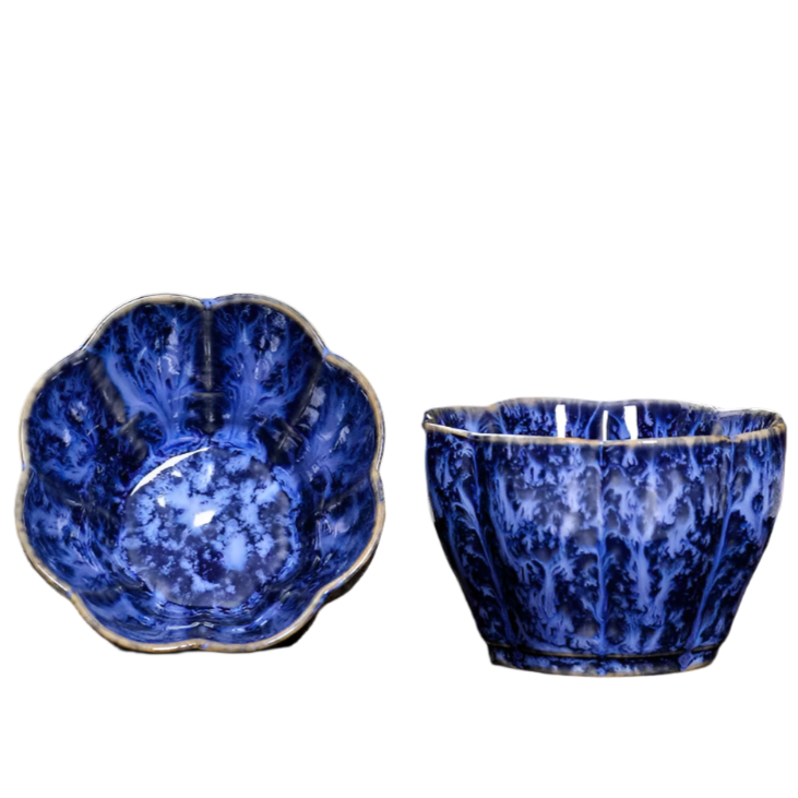 Tasse à thé en porcelaine bleue - 90ML
