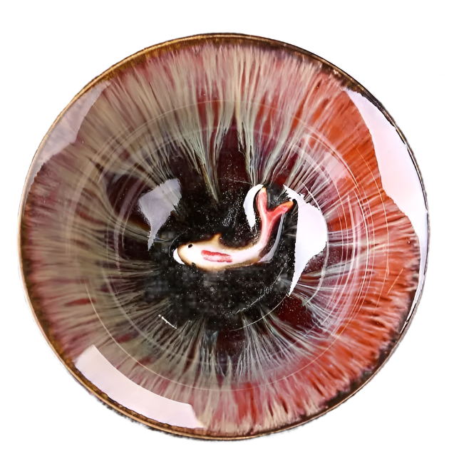 Tasse à thé en porcelaine carpe orange - 80ML