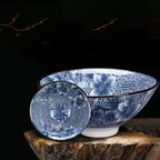 Tasse à thé en porcelaine chinoise bleu et blanc dessin - 75ml Ma Théière