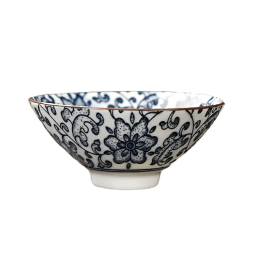 Tasse à thé en porcelaine chinoise bleu et blanc fleurs - 75ml Ma Théière