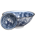 Tasse à thé en porcelaine chinoise bleu et blanc ville - 75ml