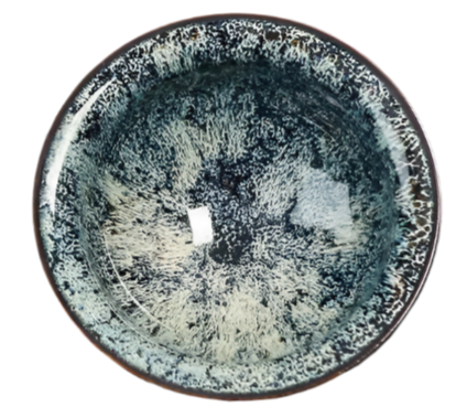 Tasse à thé en porcelaine grise et bleu - 90ML