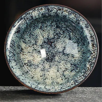 Tasse à thé en porcelaine grise et bleu - 90ML Ma Théière
