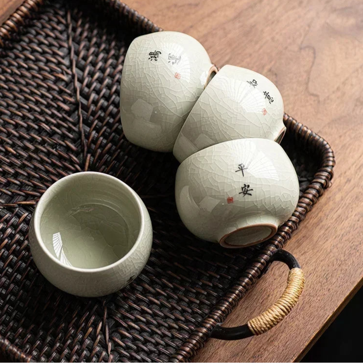 Tasse à thé en porcelaine montagne peinte à la main - 140ml Ma Théière