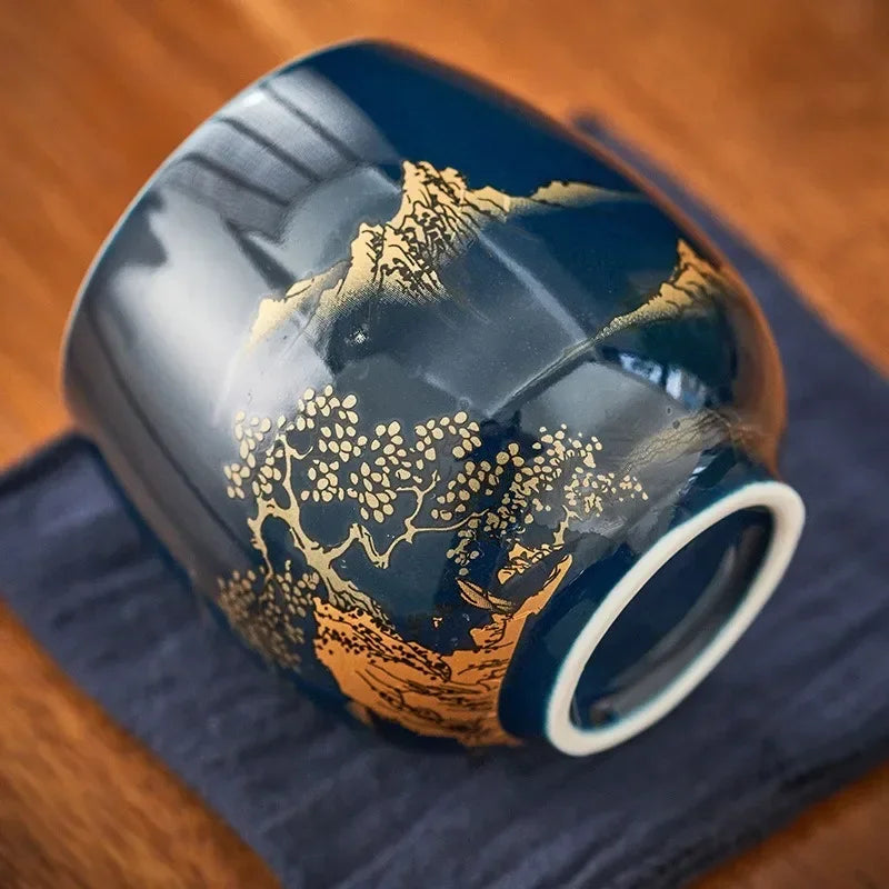 Tasse à thé style japonaise en porcelaine paysage - 180ML Ma Théière