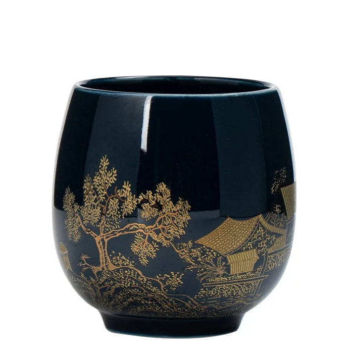 Tasse à thé style japonaise en porcelaine village - 180ML Ma Théière