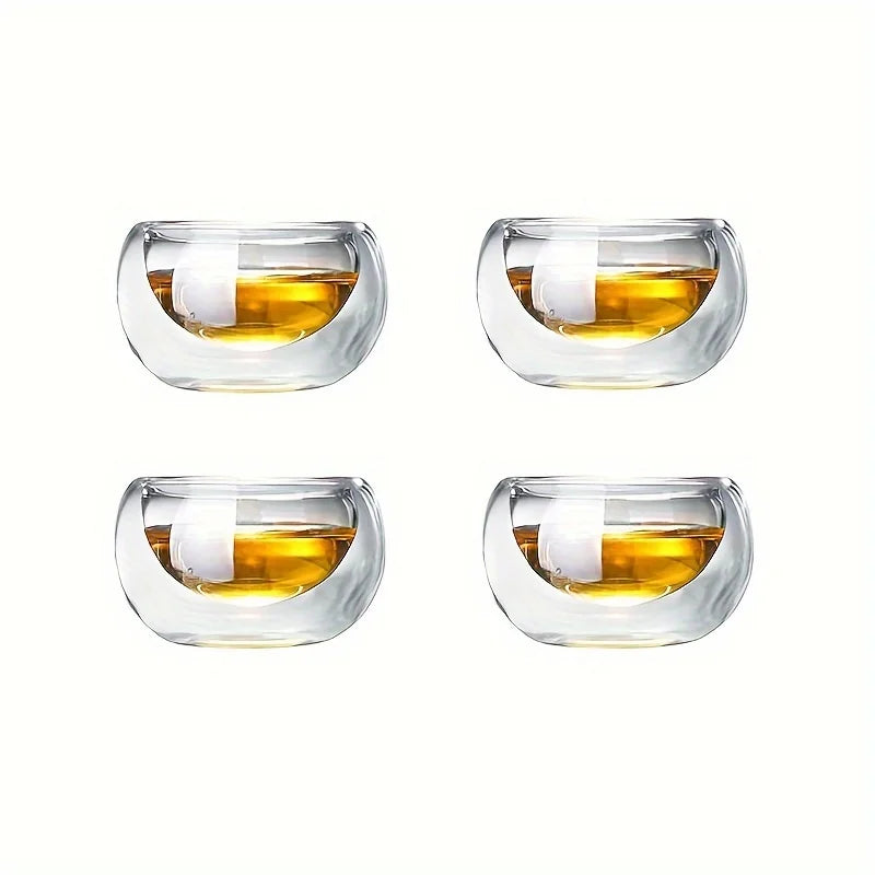 Tasses à thé en verre double paroi isotherme - 50ml 4 pièces Ma Théière