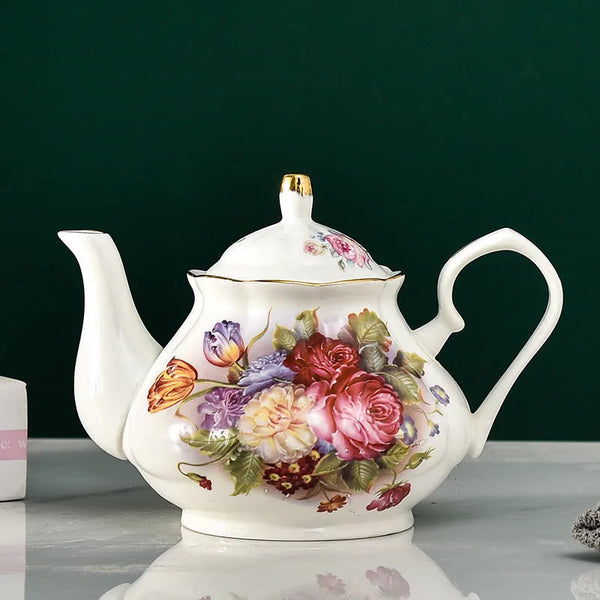 Théière anglaise en porcelaine bouquet de fleurs - 900ML Ma Théière