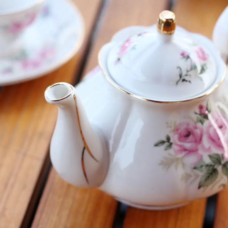 Théière anglaise en porcelaine rose - 500ML Ma Théière